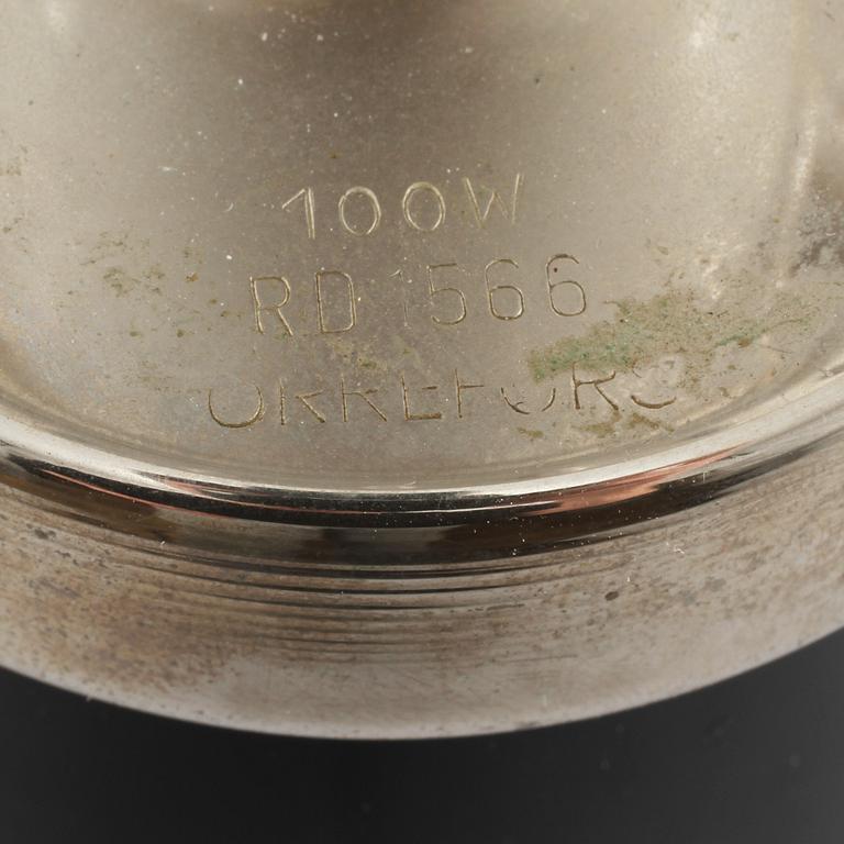 BORDSLAMPA, glas, Carl Fagerlund, Orrefors, 1900-talets andra hälft.