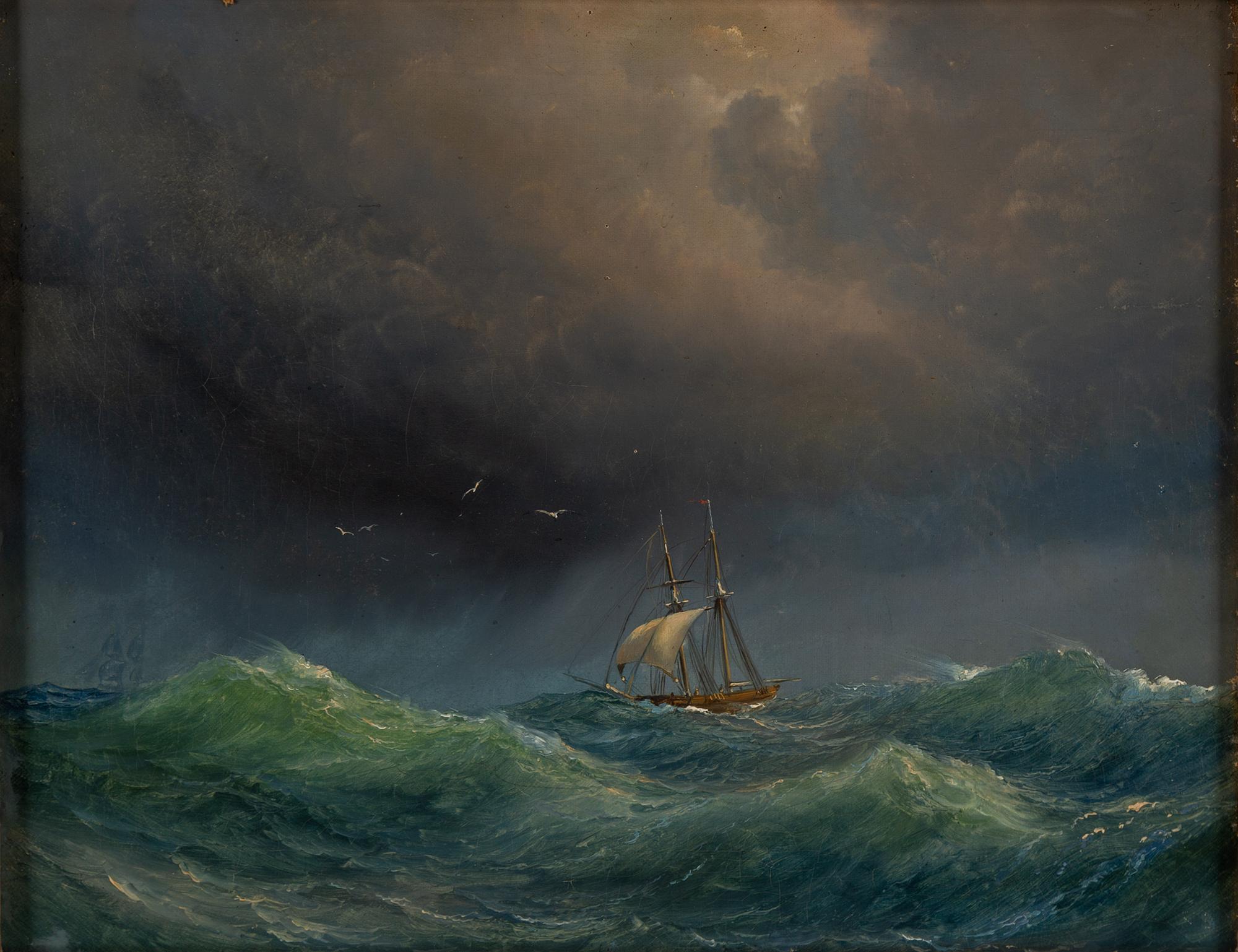 VILHELM MELBYE, attributed to, oil on canvas.