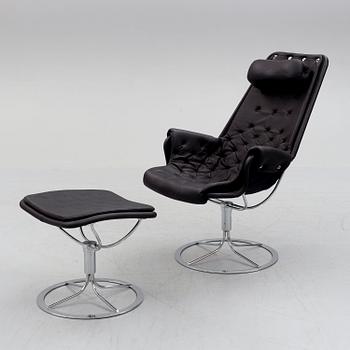 BRUNO MATHSSON "JETSON" CHAIR WITH STOOL by Bruno Mathsson, DUX.