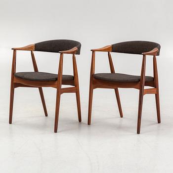 Thomas Harlev, a pair of armchairs, model 213, Farstrup. 1950s/60s.