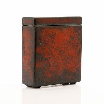 Hans Hedberg, Lidded jar, high-fired faience, Biot.
