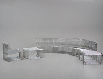 Verner Panton, an eight-piece "Pantonova" modular sofa model "113T" & "117T", Fritz Hansen 1970s.