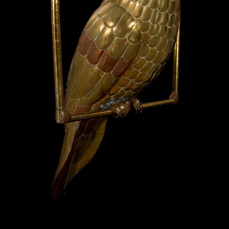 A METAL COCKATOO ATTRIBUTED TO SERGIO BUSTAMENTE, 1970S.