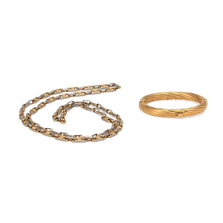CÉLINE, bracelet and chain.