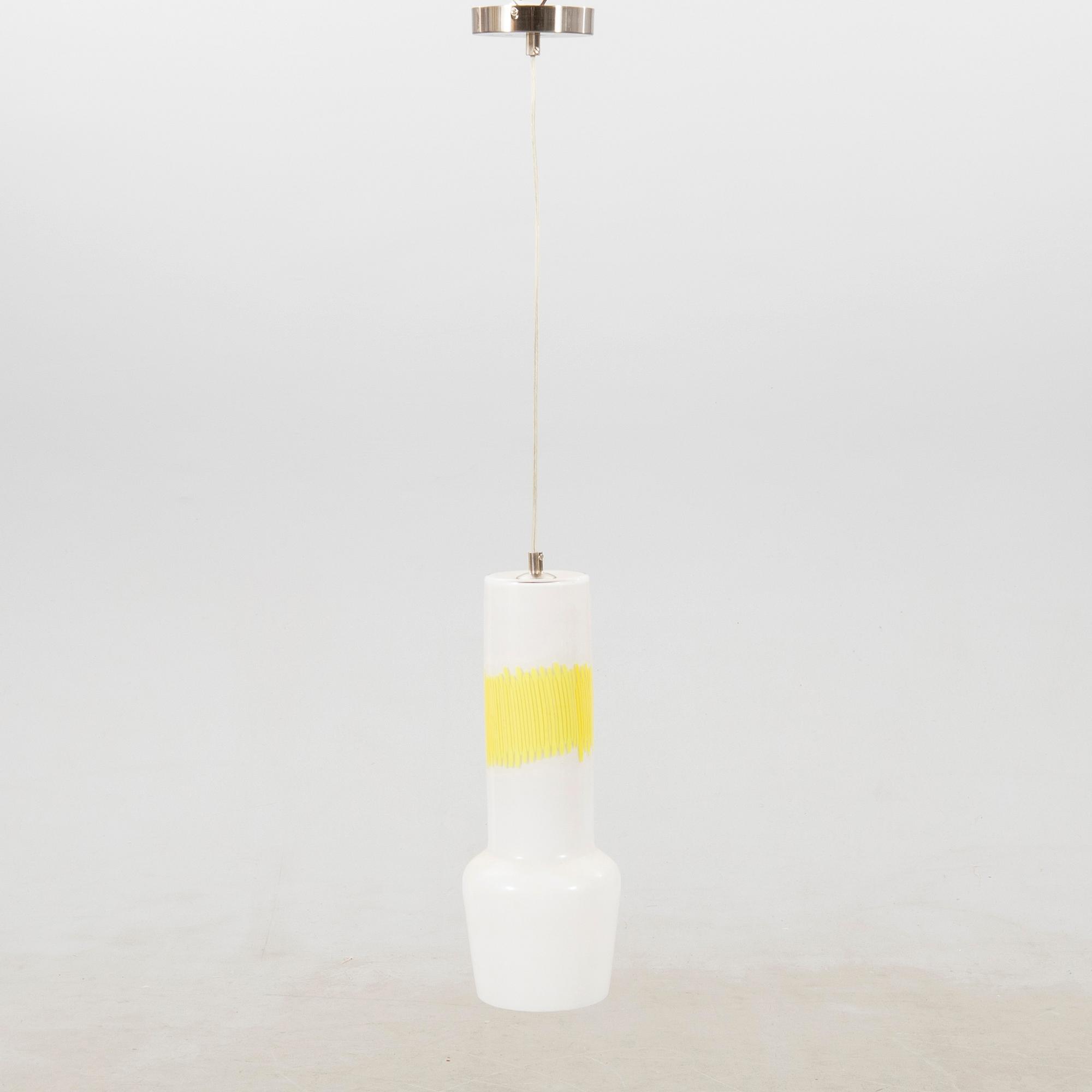 Massimo Vignelli, ceiling lamp "Sigaro" Venini Italy, late 20th century.