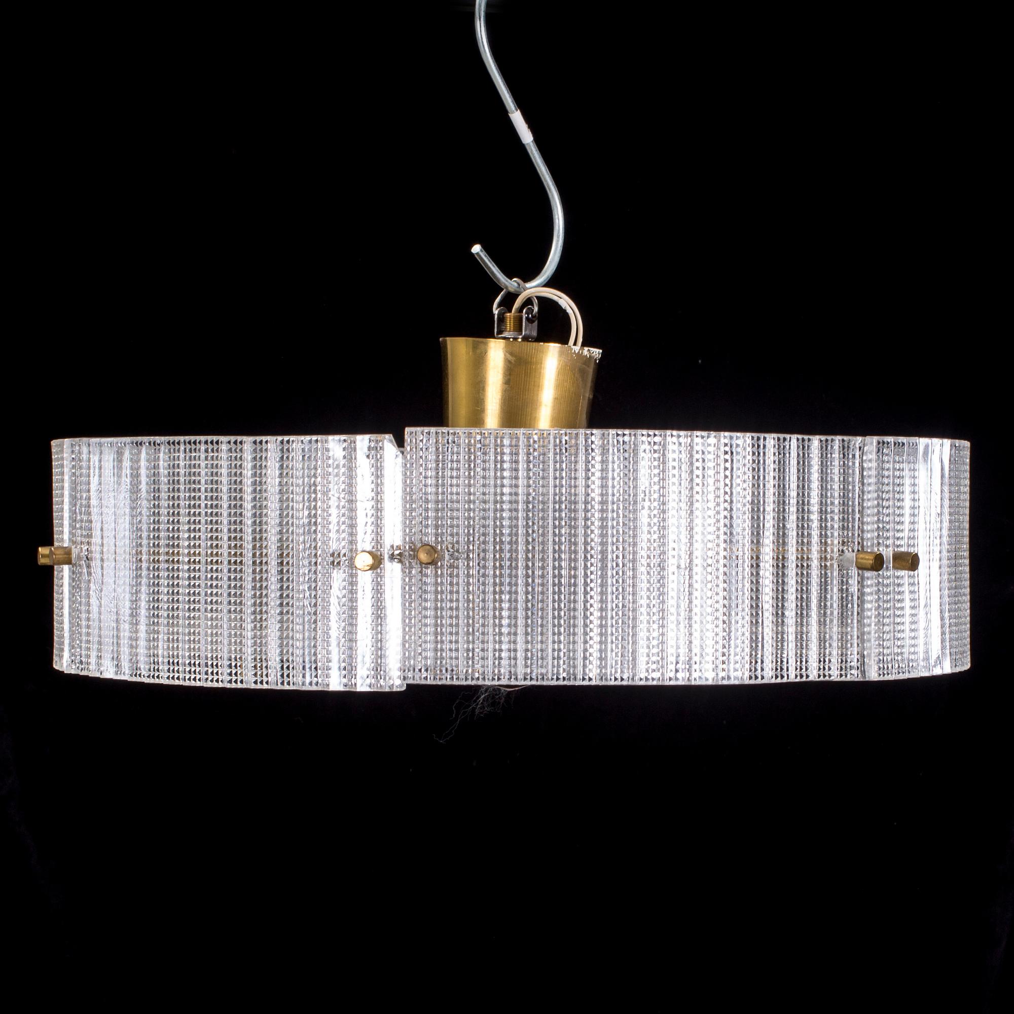 TAKLAMPA, Carl Fagerlund, Orrefors, 1960-tal.