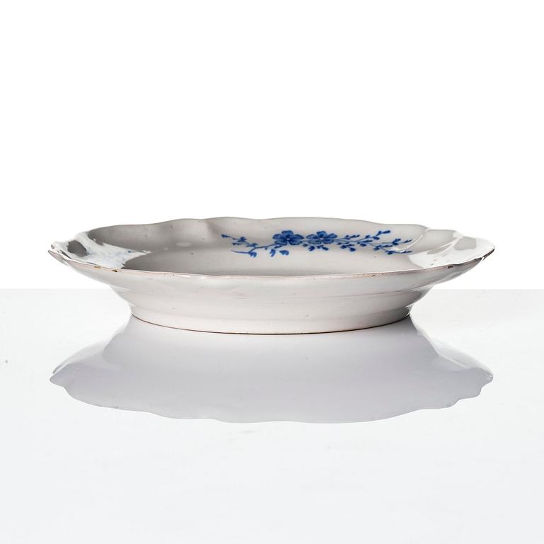 A Swedish Marieberg faience dinner plate, 18th century.