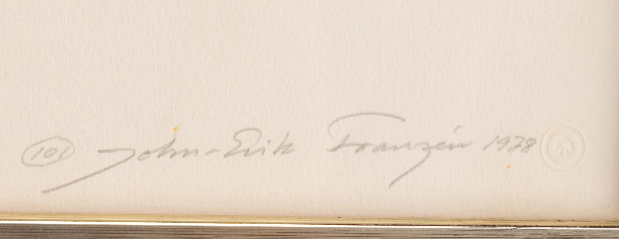 John-E Franzén, 4 lithographs from the suite “The White Cadillac”.