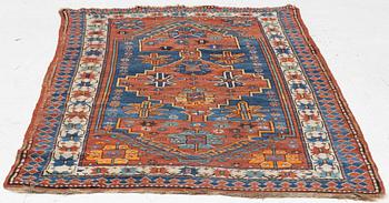An antique Kazak rug, southern Caucasus, c 168 x 103 cm.