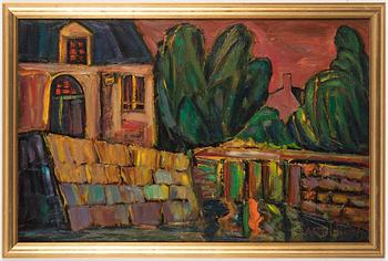 Paavo Sarelli, olja på pannå, signerad.