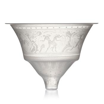 217. a rare engraved lampshade model "165", Orrefors, 1920.