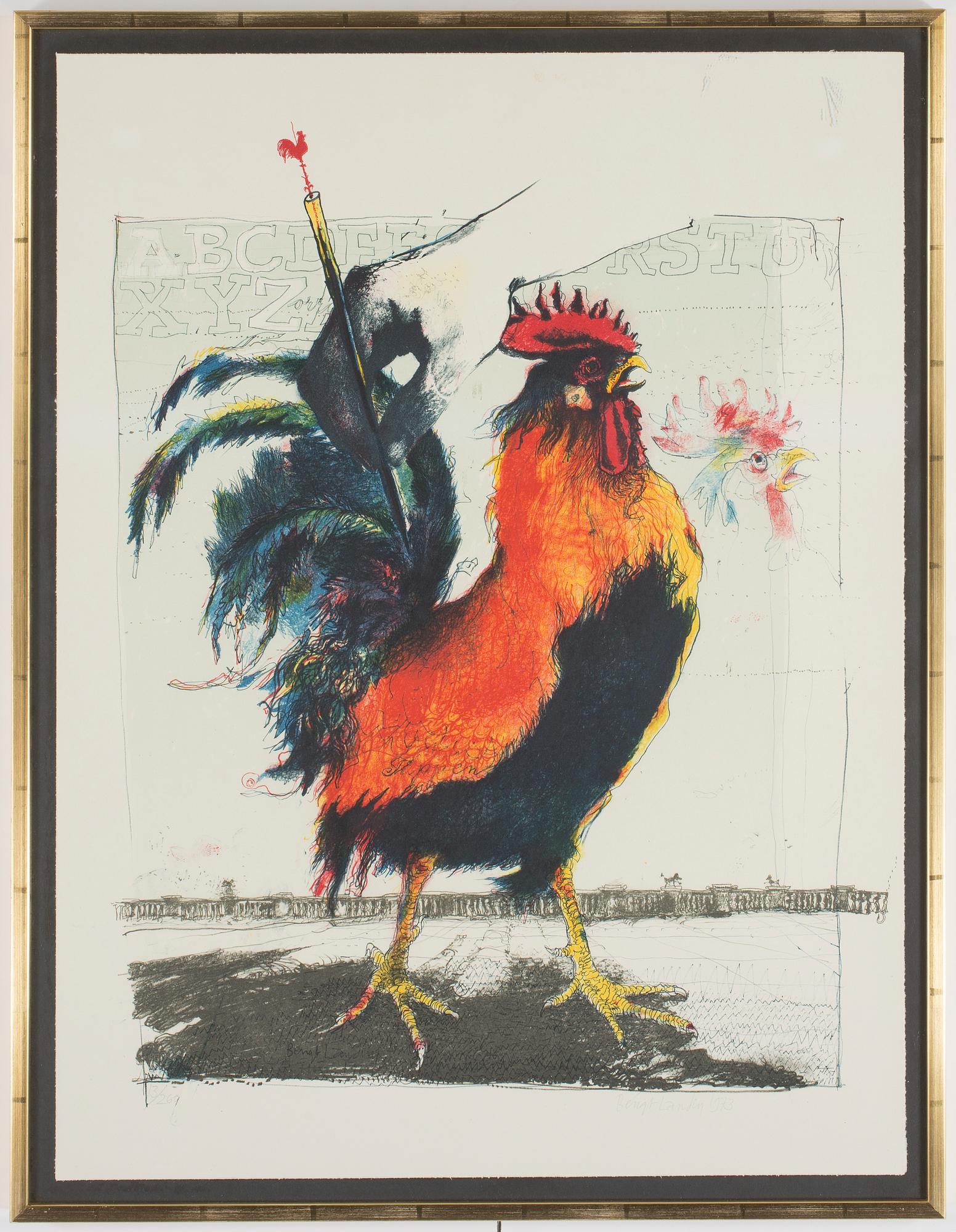 BENGT LANDIN, färglitografi, signerad, numrerad 13/260, 1973.