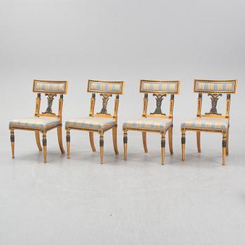 A set of four late Gustavian style chairs from Nordiska Kompaniet, early 20th Century.