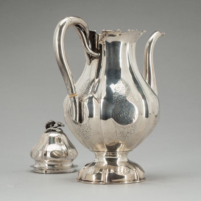 KAFFEKANNA, silver Dahlgren 1853. Vikt ca 590 gram.
