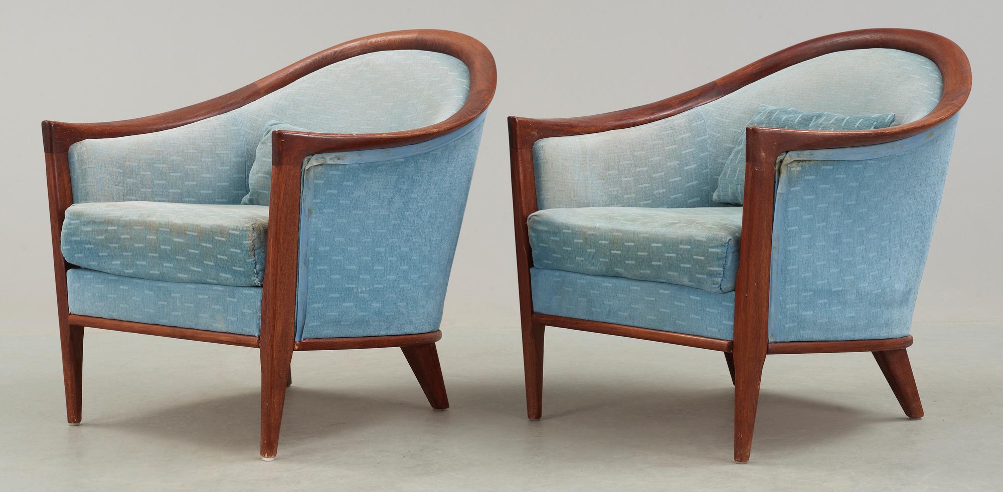FÅTÖLJER, ett par, Bröderna Andersson, Sverige, 1950/60-tal.