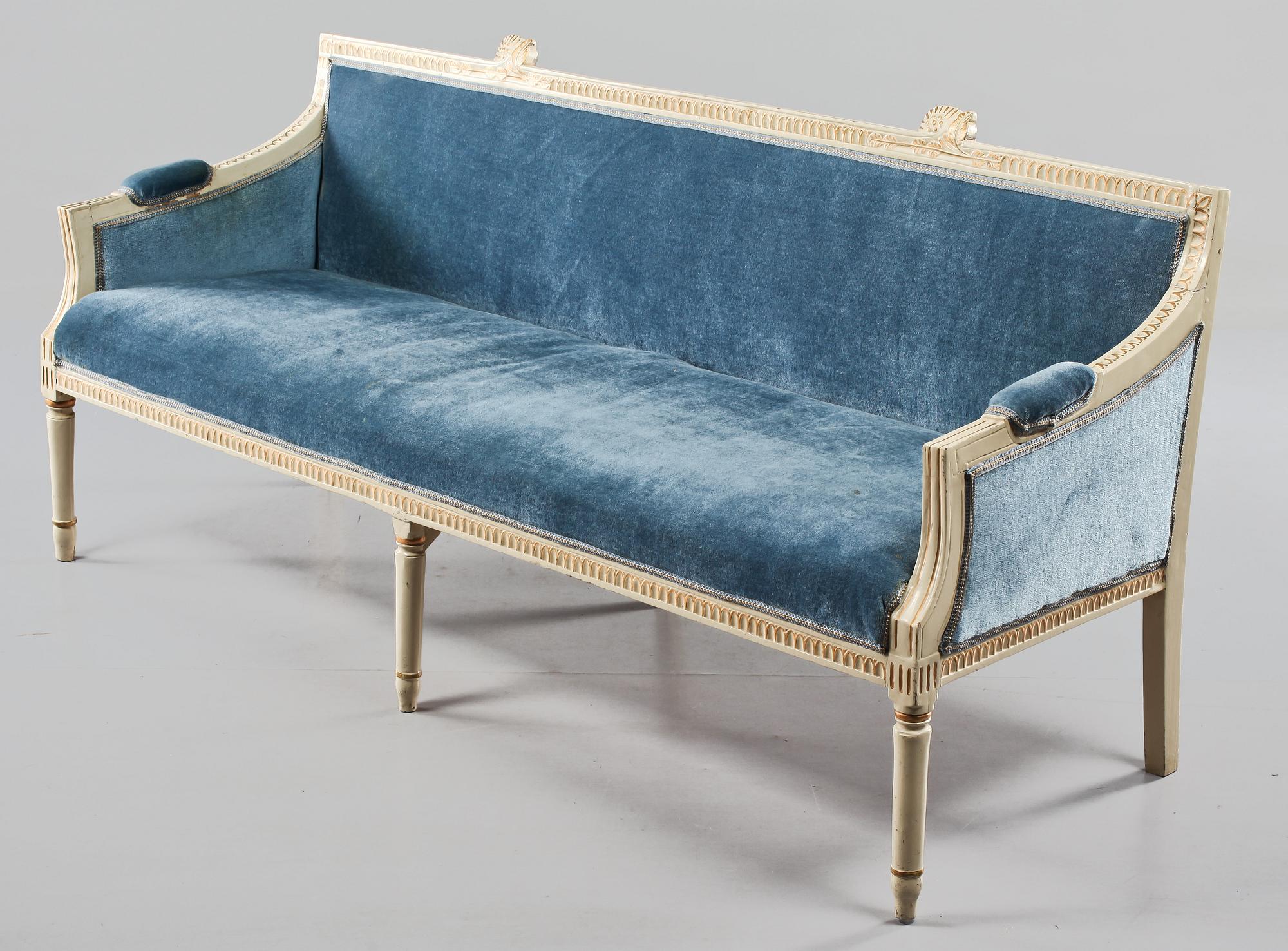 SOFFA, gustaviansk, omkring 1800.