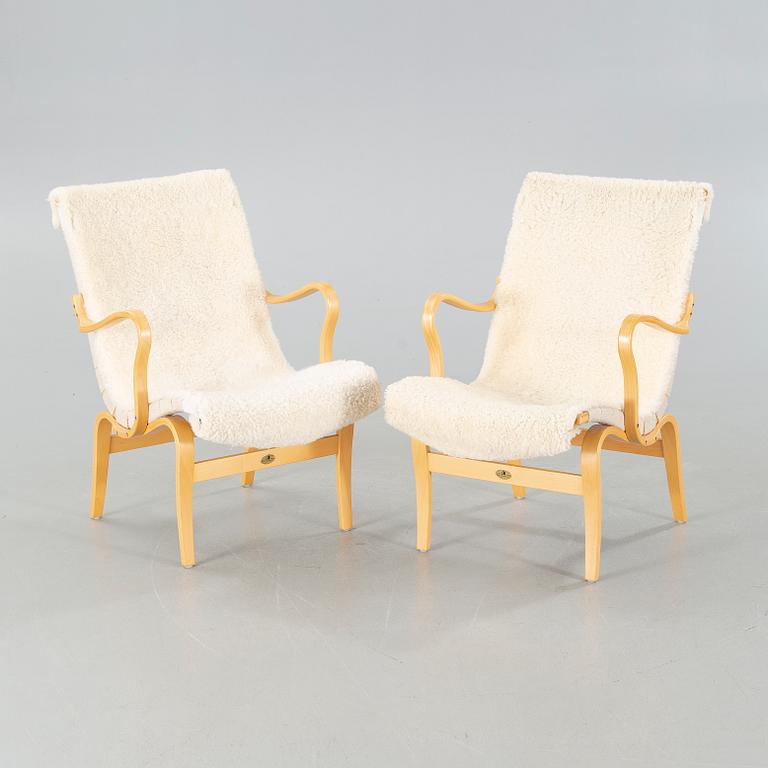 A pair of "Eva" chairs by Bruno Mathsson for Dux, second half of the 20th century.