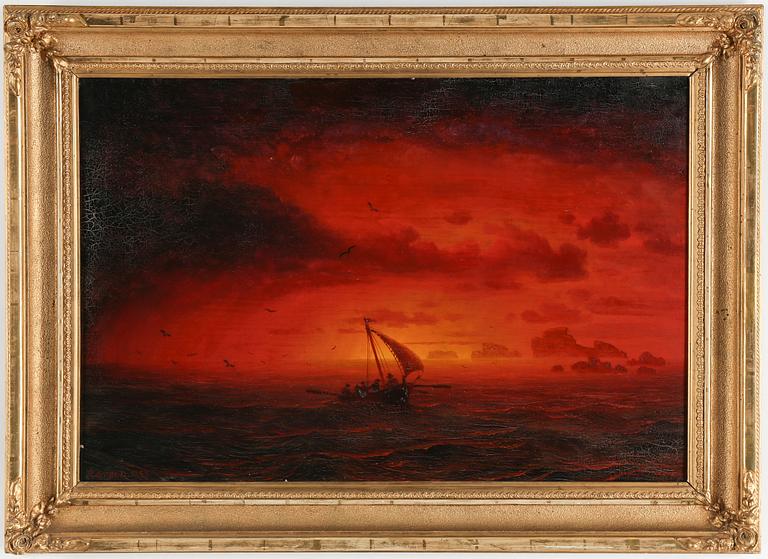 MARCUS LARSSON, oil on canvas, signed and dated 1858.