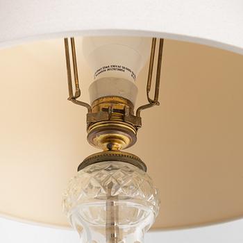 A pair of brass and glass table lamps, first half of the 20th century.
