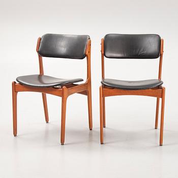 Erik Buch, four model 49 teak chairs, Odense möbelsnickeri, Denmark, 1950's/60's.