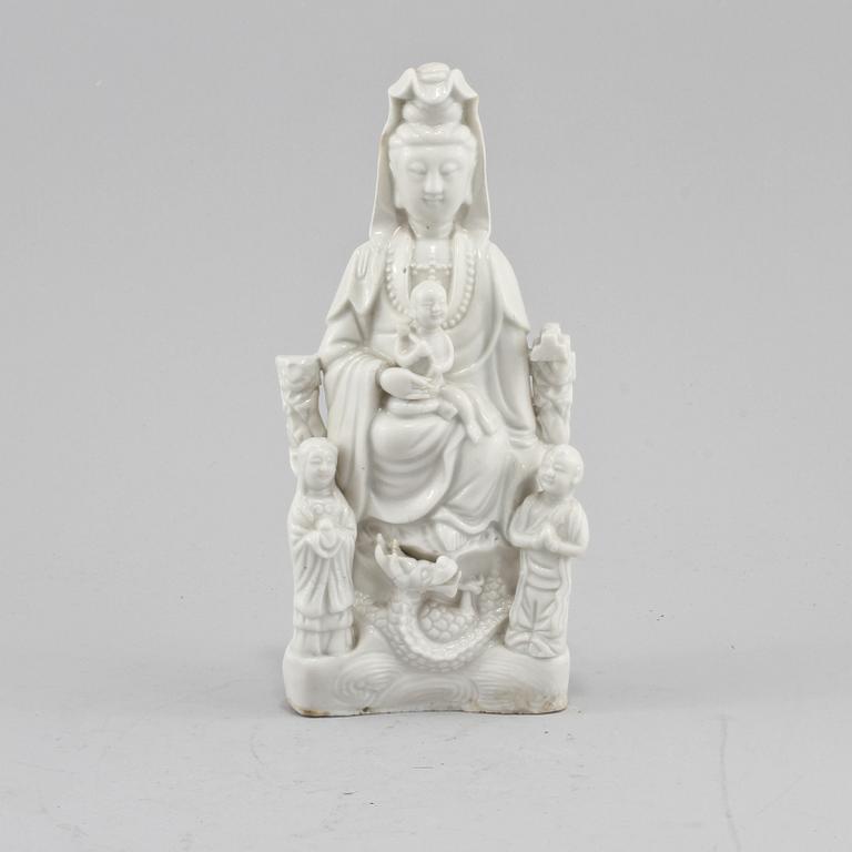 FIGURIN, porslin, blanc de chine, orientaliskt, 1900-tal.