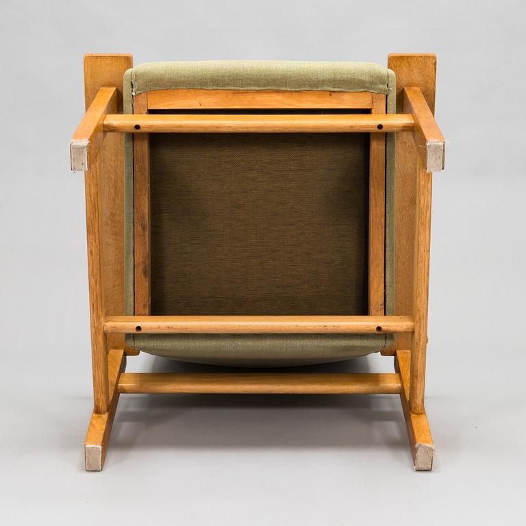 Hans J Wegner, a mid- 20th century 'GE-163A', armchair for  Getama, Gedsted, Denmark.