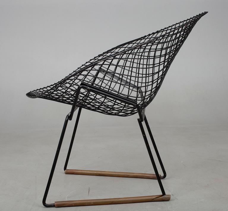 FÅTÖLJ, "Diamond chair" Harry Bertoia. 1900-talets senare hälft.