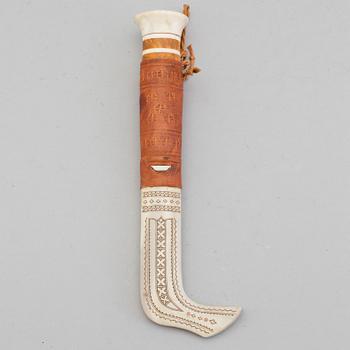 A traditional sami knife by Knut Sunna in Kiruna. Signed.