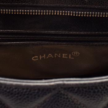 Black Caviar Leather Medallion Tote Bag, 2000-2002.