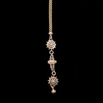 COLLIER, 18k guld. Sverige. Vikt 16g.