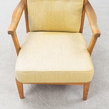 Carl Malmsten, a pine armchair, mid 20th century.