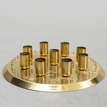 A J T Kalmar brass and glass ceiling light, second half of the 20th Century.