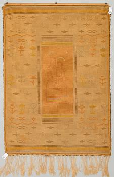 A 1930s Finnish long pile rug. Circa 190x136 cm..