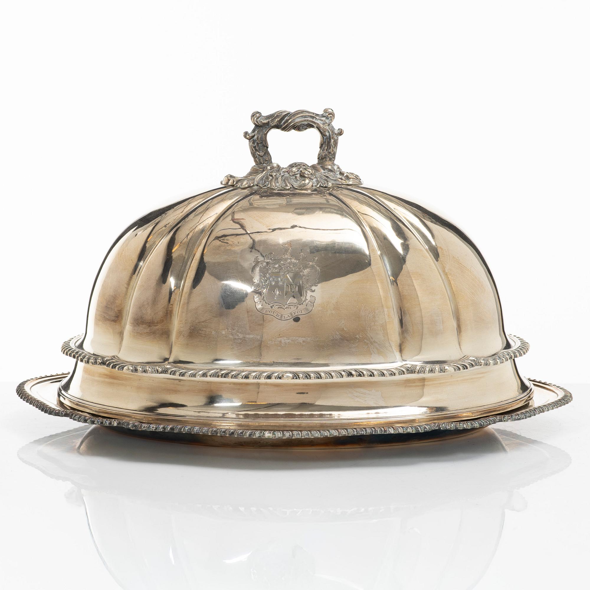 Stekhuv med fat, pläter, troligen England, tidigt 1900-tal.