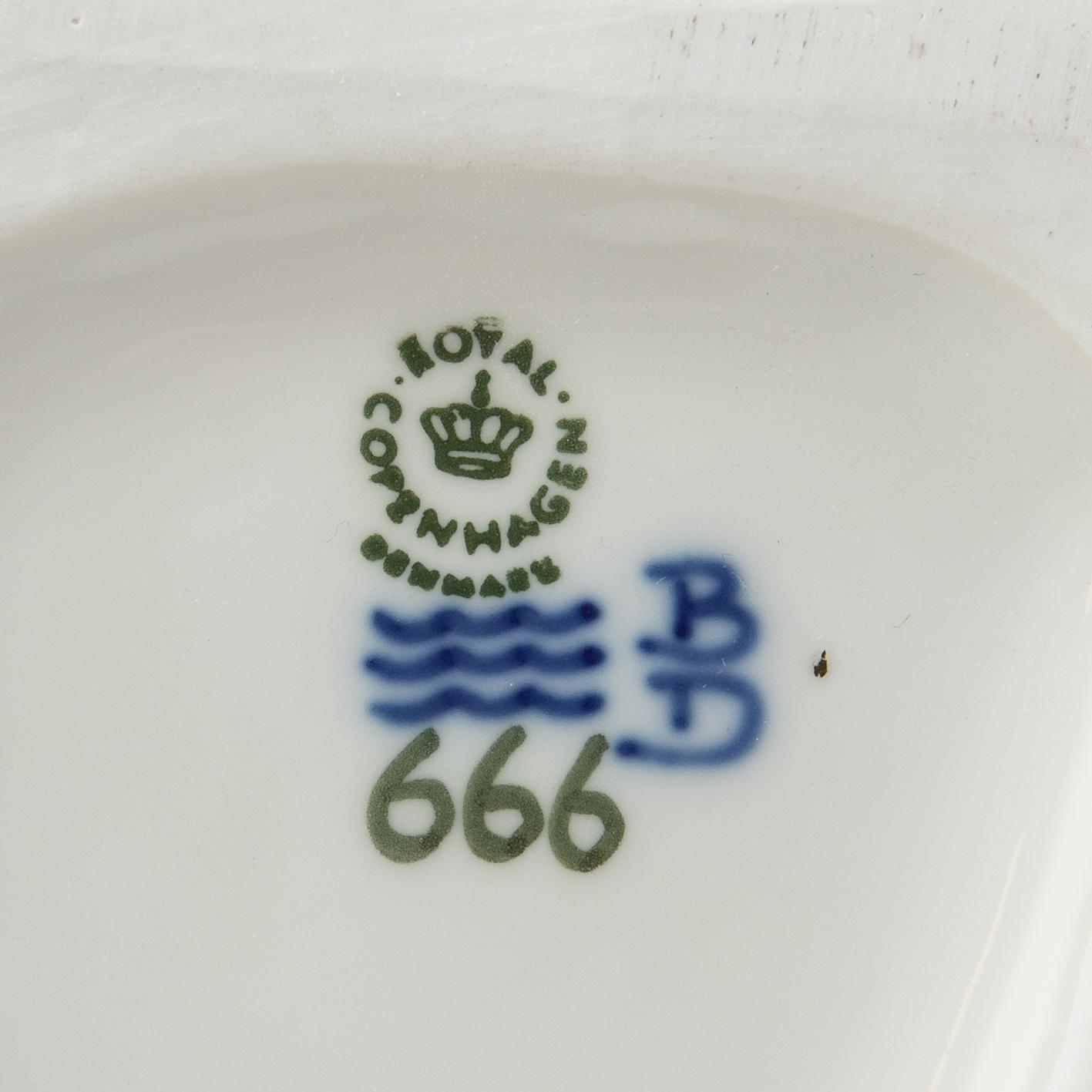 Allan Therkelsen figurin Panda med unge Royal Copenhagen Danmark porslin.