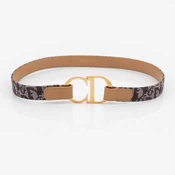 Christian Dior, skärp, "Saddle bag logo jean". Storlek 75.