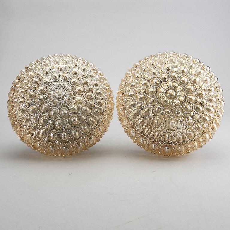 Taklampor/vägglampor, ett par, Glashütte Limburg, Tyskland, 1900-talets andra hälft.