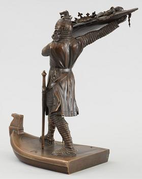 JOHANN HIRT, Brunpatinerad brons.