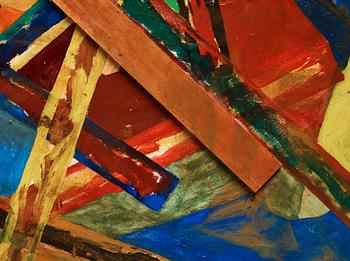 Dick Bengtsson, mixed media on canvas, signed and executed in 1986.