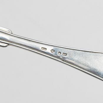 29 pieces of silver cutlery, including Chippendale and Svensk Spets, GAB among others, 20th century.