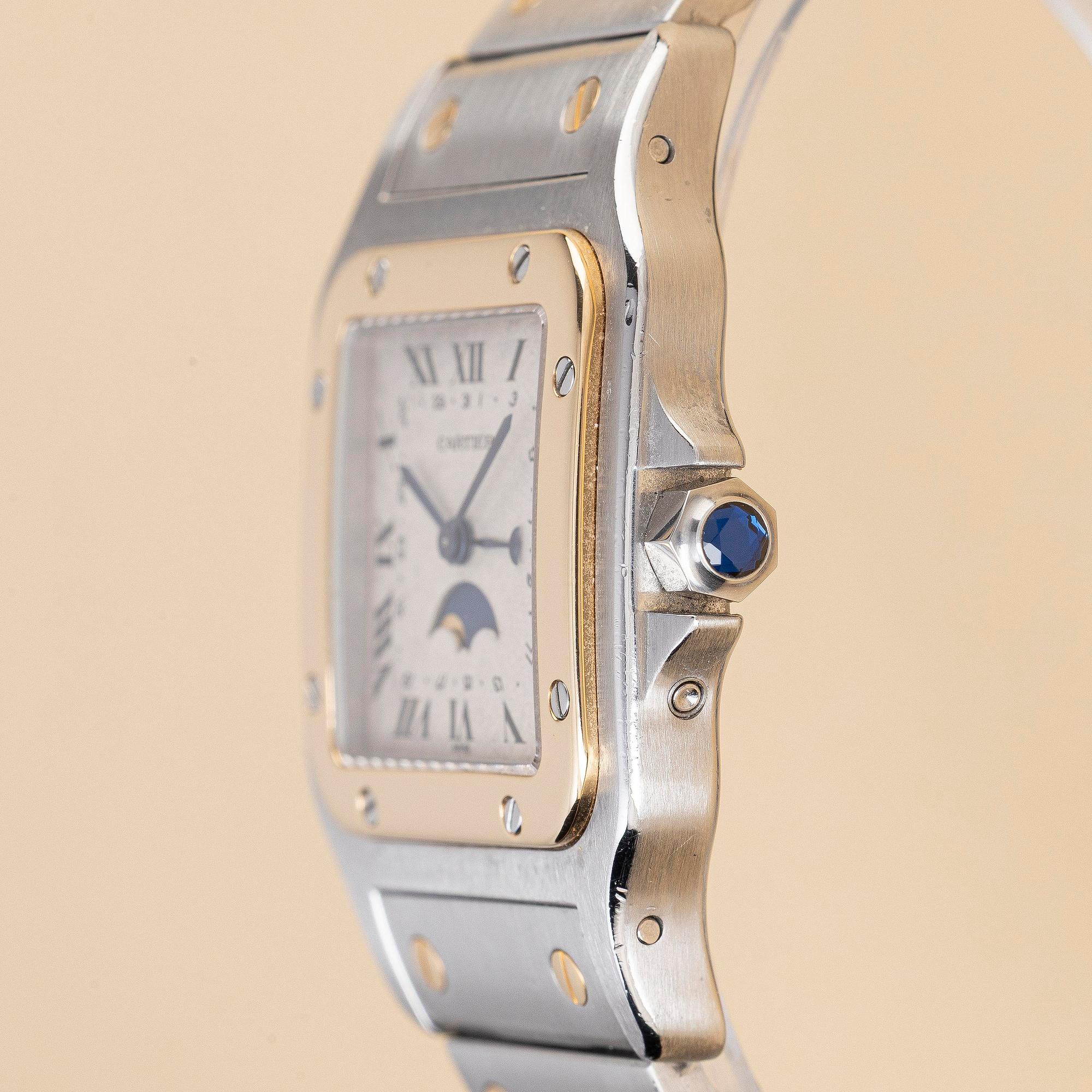 Cartier, Santos Galbée, "Moonphase", ca 1989.