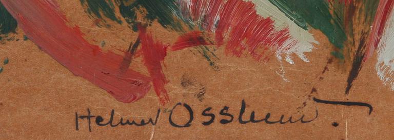 OSSLUND, HELMER, olja på kartong, sign.