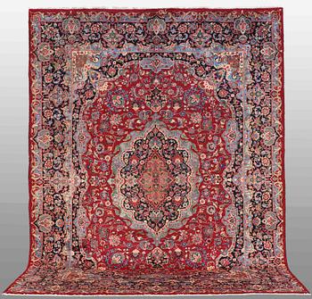 A CARPET, Kashmar, signed, around 380 x 292 cm.