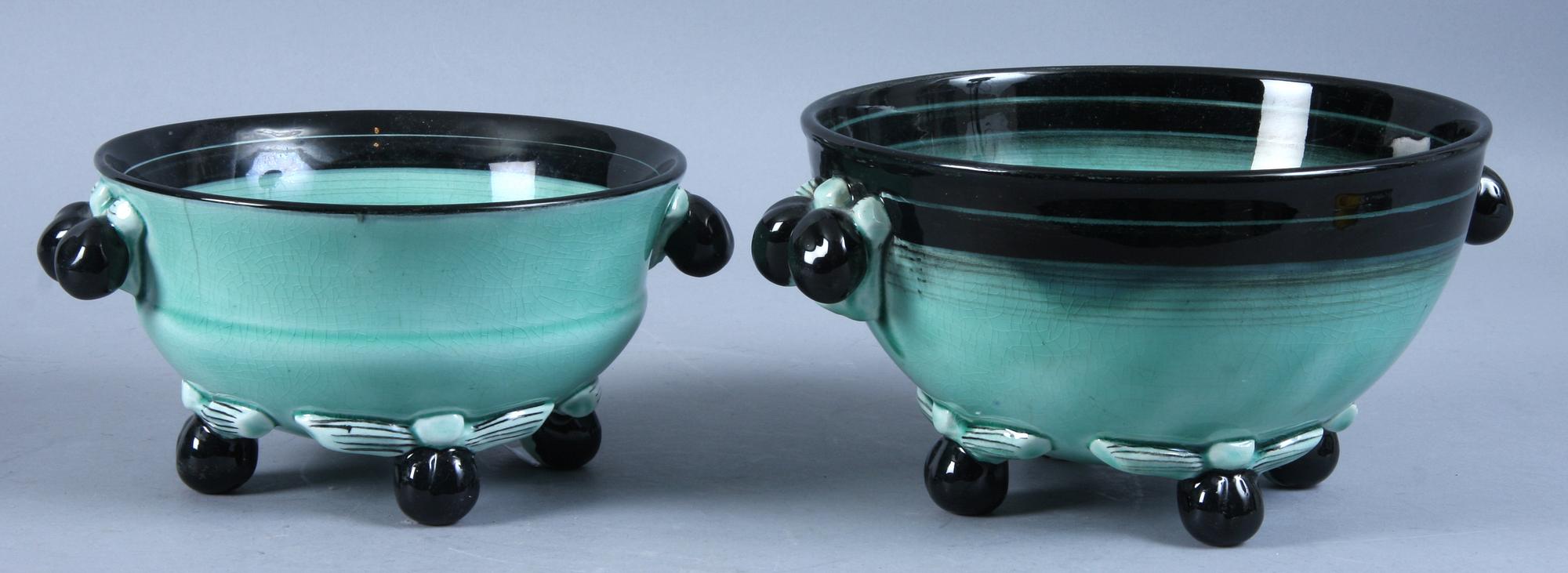 SKÅLAR, 4 st, flintgods, ur "Serie V"-serien, Ilse Claeson för Rörstrand.