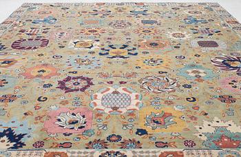 Matta, antik "PETAG" Täbris, Norvästra Iran, signerad, ca 386 x 295 cm.