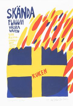 Carl Johan De Geer, "Skända flaggan - Vägra vapen".