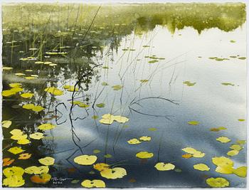 Peter Eugén, Lake with water lilies and greenery.