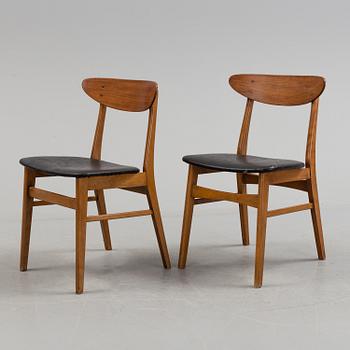 A set of six (4+2) chairs, Faldseld and Farstrup, Denmark.