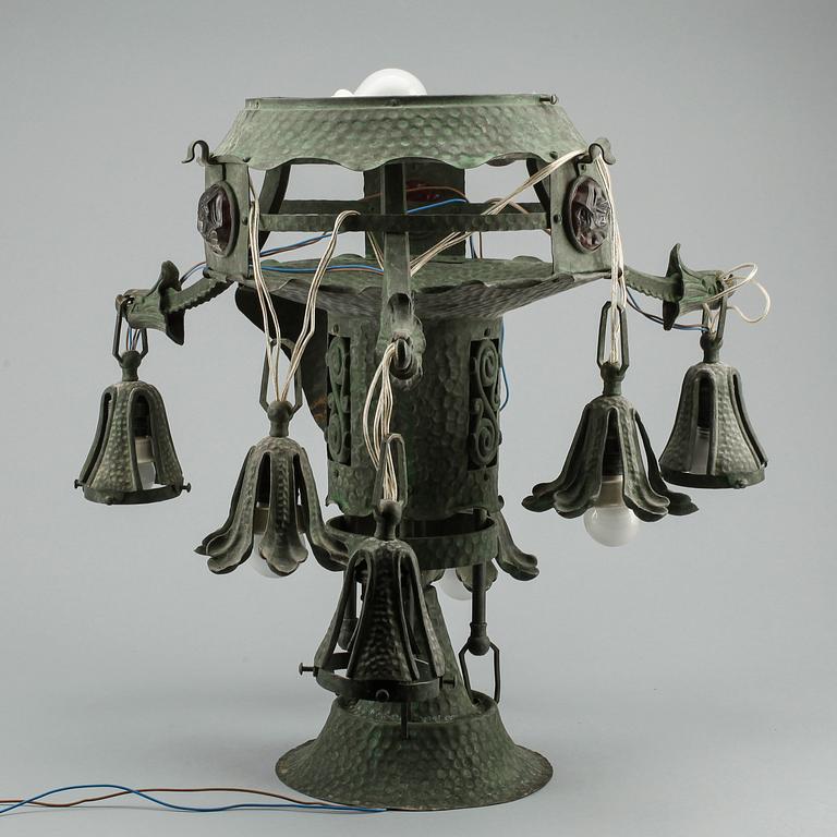 TAKLAMPA, jugendstil, 1900-talets första hälft.