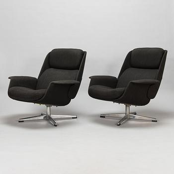 Olli Borg ja Mauri Laatikainen, fåtöljer, ett par, "Rondo", Asko 1960-tal.